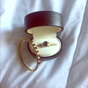 Vintage style bracelet and ring set